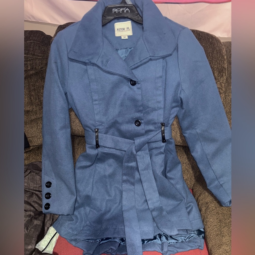 NWOT very cute little blue pea coat